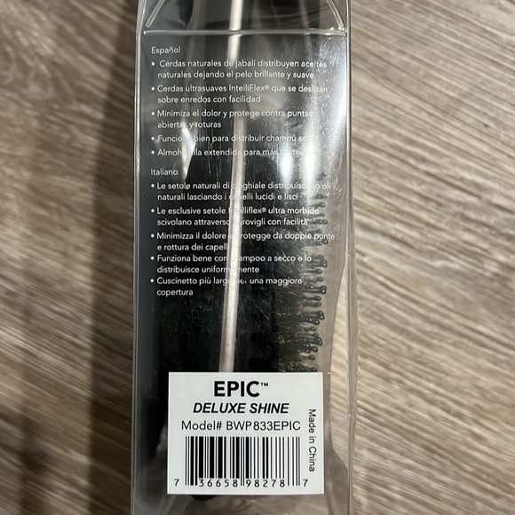 $10 addon /NIB EPIC professional shine enhancer boar plastic bristles hair brush - Picture 3 of 6